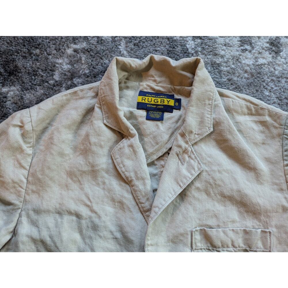 Vintage Ralph Lauren Rugby Women's 100% Linen Blazer Made In Japan - Size 0 RARE - Picture 11 of 16